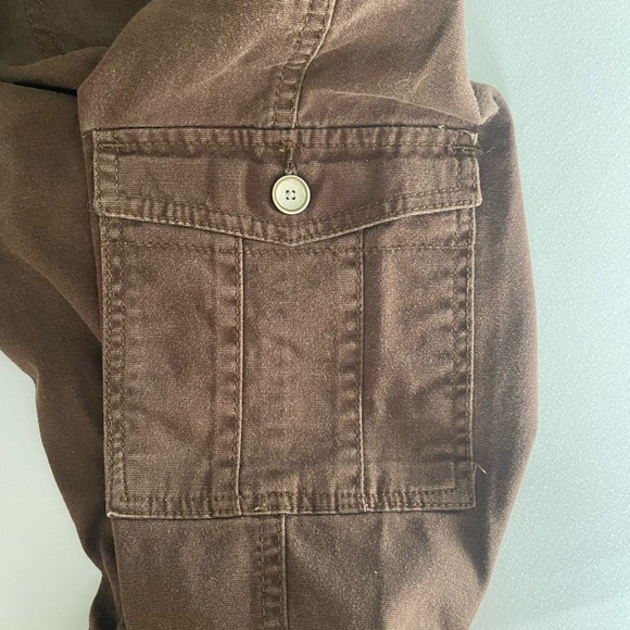 Lee comfort waistband stretch brown capris cargo pants - Picture 5 of 11